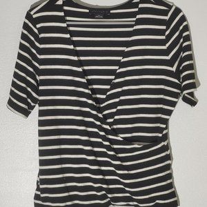 ANCTUARY Ari Wrap Knit Top  XL | Black